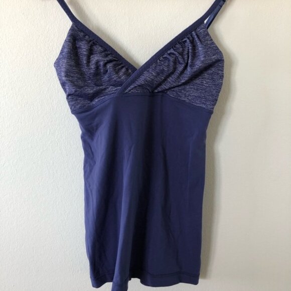 Lululemon Pranayama tank blue space dye size 6 - Picture 1 of 3